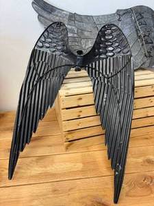 lot 51 image: 2 Large Metal Angel Wings to Hang on Wall