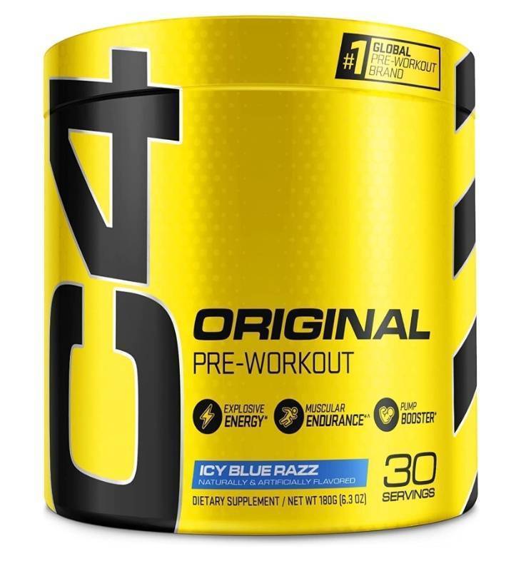 lot 2Z image: C4 Original Pre-Workout Icy Blue Razz Dietary Supplement, 30 Servings - Brand New