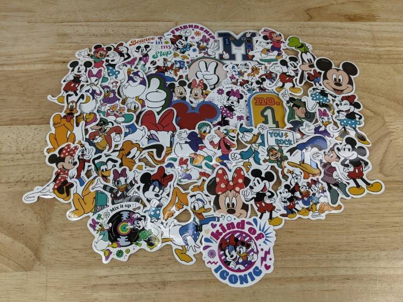 lot 45L image: 50 Disney Mickey Mouse and Friends Stickers - Brand New