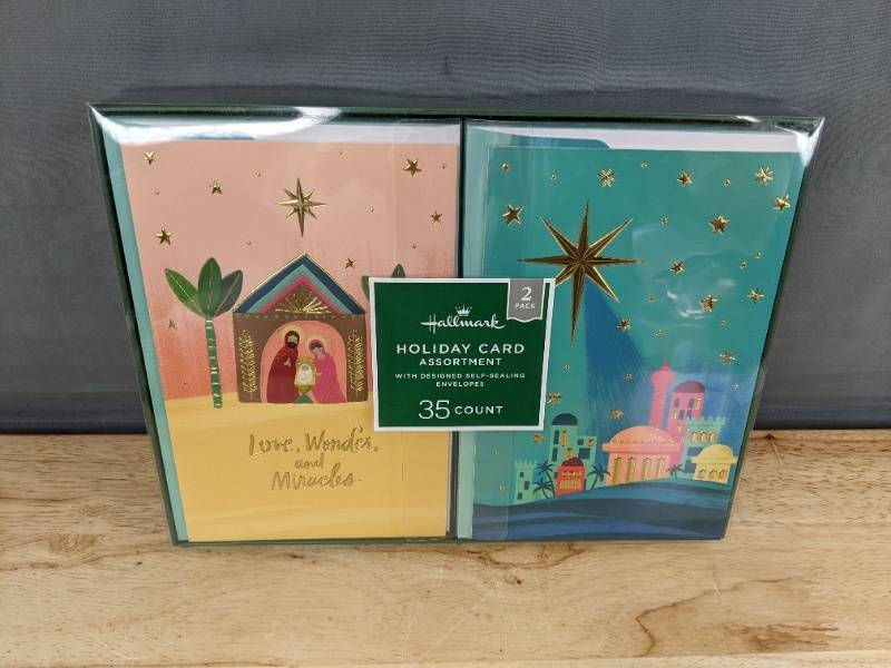 lot 64L image: Hallmark 35-Count Holiday Card Assortment Box - Brand New