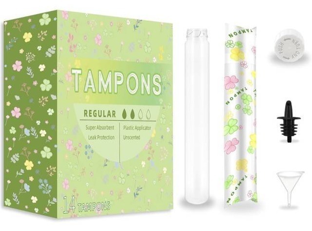 lot 69F image: 14 Tampon Flask Set - Hidden Alcohol Containers - Brand New