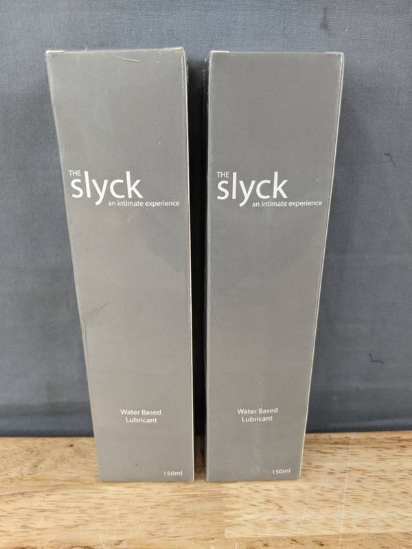 lot 71G image: 2 Slyck Water Based Lubricant 150ml - Brand New