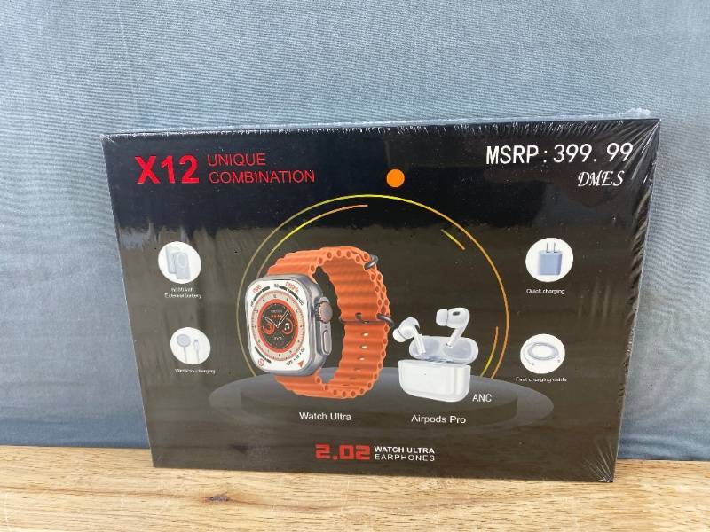 lot 11H image: X12 Watch Ultra and Wireless Earbuds Set $399 Retail - Brand New
