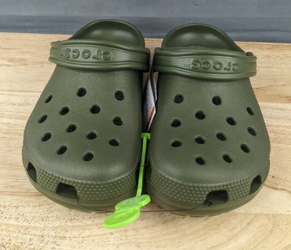 lot 149P image: Crocs Classic Clogs Green Size Mens 5, Womens 7 - Brand New