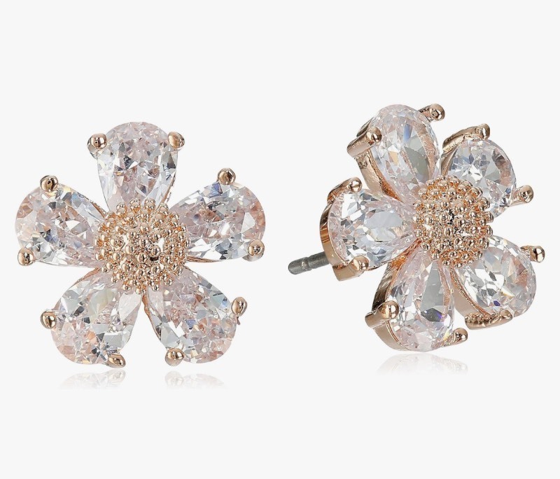 lot 15B image: Brand New Betsey Johnson Crystal Flower Stud Earrings