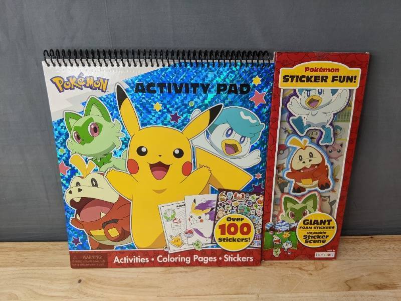 lot 28B image: Brand New Pokemon Activity Book with Over 100 Stickers and Foam Stickers