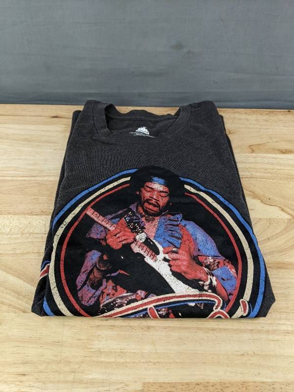 lot 86H image: Jimi Hendrix Mens T-shirt, Large 1969 Tour Graphic - Brand New