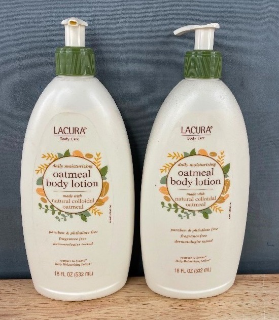 lot 40E image: Lacura Oatmeal Body Lotion 18 fl oz, 2 Total - Brand New