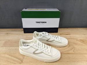 lot 224 image: Tretorn Womens Serve Sneakers Size 6 WhiteGrey - Brand New