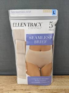 lot 275 image: 5 Ellen Tracy Essentials Seamless Briefs Size Large - Brand New