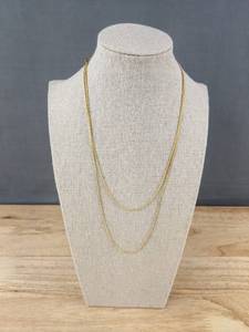 lot 195 image: Hasumm 18K Gold Plated Double Layered Necklace - Brand New