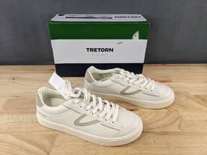 lot 218 image: Tretorn Serve Womens Sneakers WhiteGrey Size 8 - Brand New