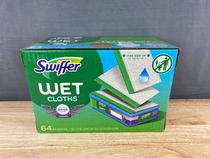lot 95K image: 64 Swiffer Wet Cloths Lavender Scent - Brand New