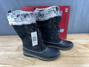 lot 92T image: Khombu Ellie Womens Winter Boots Black Size 9 - New