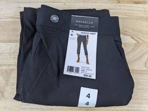 lot 278 image: Rafaella Womens Stretch Capri Pants Black Size 4, $59 Retail - Brand New