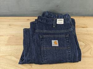 lot 125M image: 2 Pairs Carhartt Womens Blue Jeans Size 4 Tall and 4 Regular - New Z
