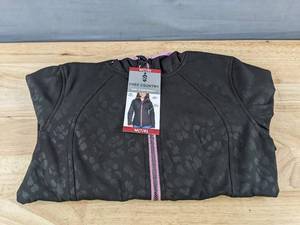 lot 319 image: Free Country Girls Softshell Jacket M 78 Black Leopard Print - Brand New