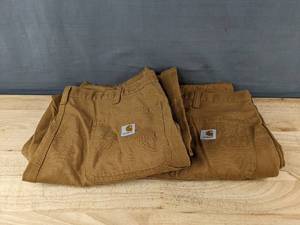 lot 245M image: 2 Pairs Carhartt Mens Work Pants 40x32 Z