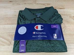 lot 513 image: Champion NDSU Bison Mens NCAA Polo 2XL Green - Brand New