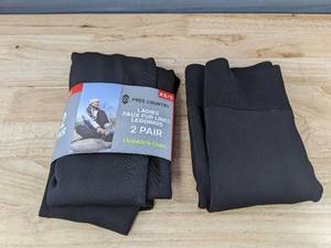 lot 515 image: 2 Pair Free Country Ladies Faux Fur Lined Leggings XSS - Brand New