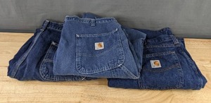 lot 270M image: 3 Pair Carhartt Mens Jeans Size 36x32 Z
