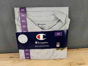 lot 525 image: Champion NDSU Gray Polo Shirt 2XL Mens NCAA - Brand New