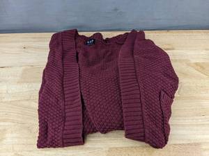 lot 543 image: GAP Womens Open Sweater Red Size Large $80 Retail - Brand New