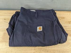 lot 280M image: Carhartt Mens Work Pants 40x30 Blue Z