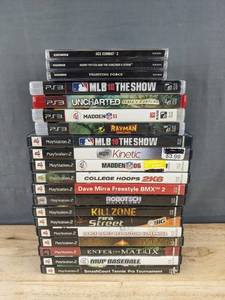 lot 88K image: 20 Playstation Games - 3 PS1, 13 PS2, 4 PS3, Uncharted, MLB, FIFA C