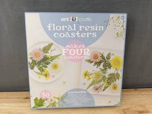 lot 571 image: Art 101 Crafts Floral Resin Coasters Kit - Brand New
