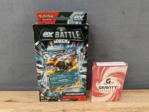 lot 58K image: Pokemon Houndoom EX Battle Deck & Gravity Boosters - Brand New