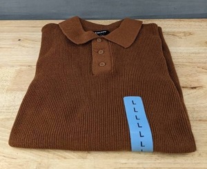 lot 92M image: DKNY Sweater Pullover Brown, Large $89.50 Retail - Brand New