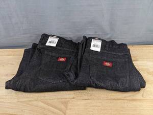 lot 388 image: 2 Dickies Mens Black Jeans 34x32 - Brand New Z