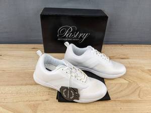 lot 217A image: Pastry Studio Trainer Kids Dance White Sneakers, Size 1 - Brand New