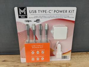 lot 9991 image: Members Mark USB Type-C Power Kit - Brand New
