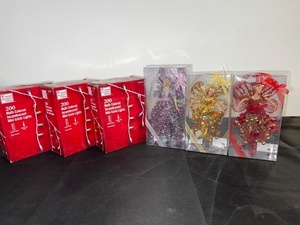 lot 23 image: Holiday Lot 3 Boxes of 200 Icicle Mini Lights and 3 Decorative Fairy Ornaments