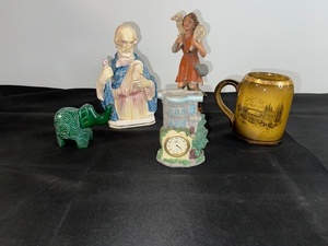 lot 67 image: Collection of 5 Decorative Figurines and Vintage Mug