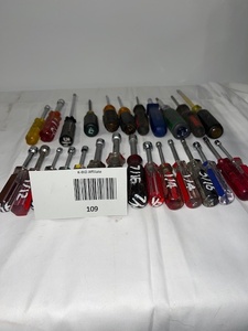 lot 109 image: Large Mixed Lot of Screwdrivers and Tape Measure