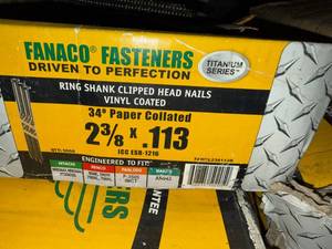 lot 30 image: 2-38 Ring Shank Nails For 30 degree Gun