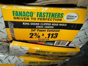 lot 32 image: 2-38 Ring Shank Nails For 30 degree Gun