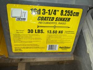 lot 37 image: 30lbs 16D Hand Drive Nails