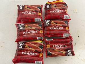 lot 111 image: D. 6x 12oz Bar S Classic Franks