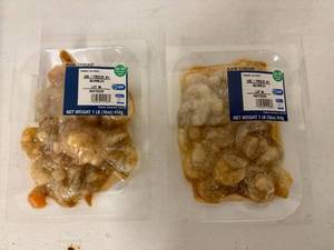 lot 123 image: L. 2x 16oz Raw Shrimp