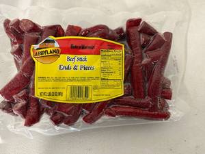 lot 127 image: K. 2lbs Abbyland Beef Stick Ends & Pieces-Frozen