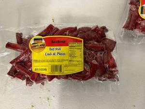 lot 131 image: K. 2lbs Abbyland Beef Stick Ends & Pieces-Frozen