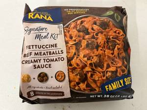lot 144 image: EE. 38oz Rana Signature Meal Kit-Fettuccne Beef Meatballs-Creamy Tomato Sauce