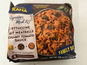 lot 147 image: EE. 38oz Rana Signature Meal Kit-Fettuccne Beef Meatballs-Creamy Tomato Sauce