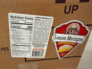 lot 150 image: DD. 3x Lemon Meringue Pies-Rocky Mountain Pies