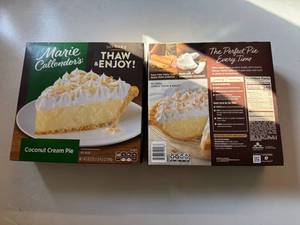 lot 161 image: DD. 2x 30.3oz Marie Callenders Coconut Cream Pie
