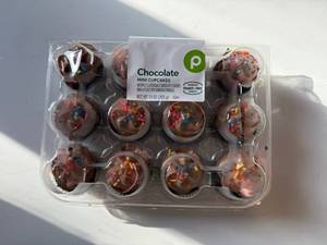 lot 174 image: CC. 6x 12ct Frozen Chocolate Mini Cupcakes-Best By 12232025
